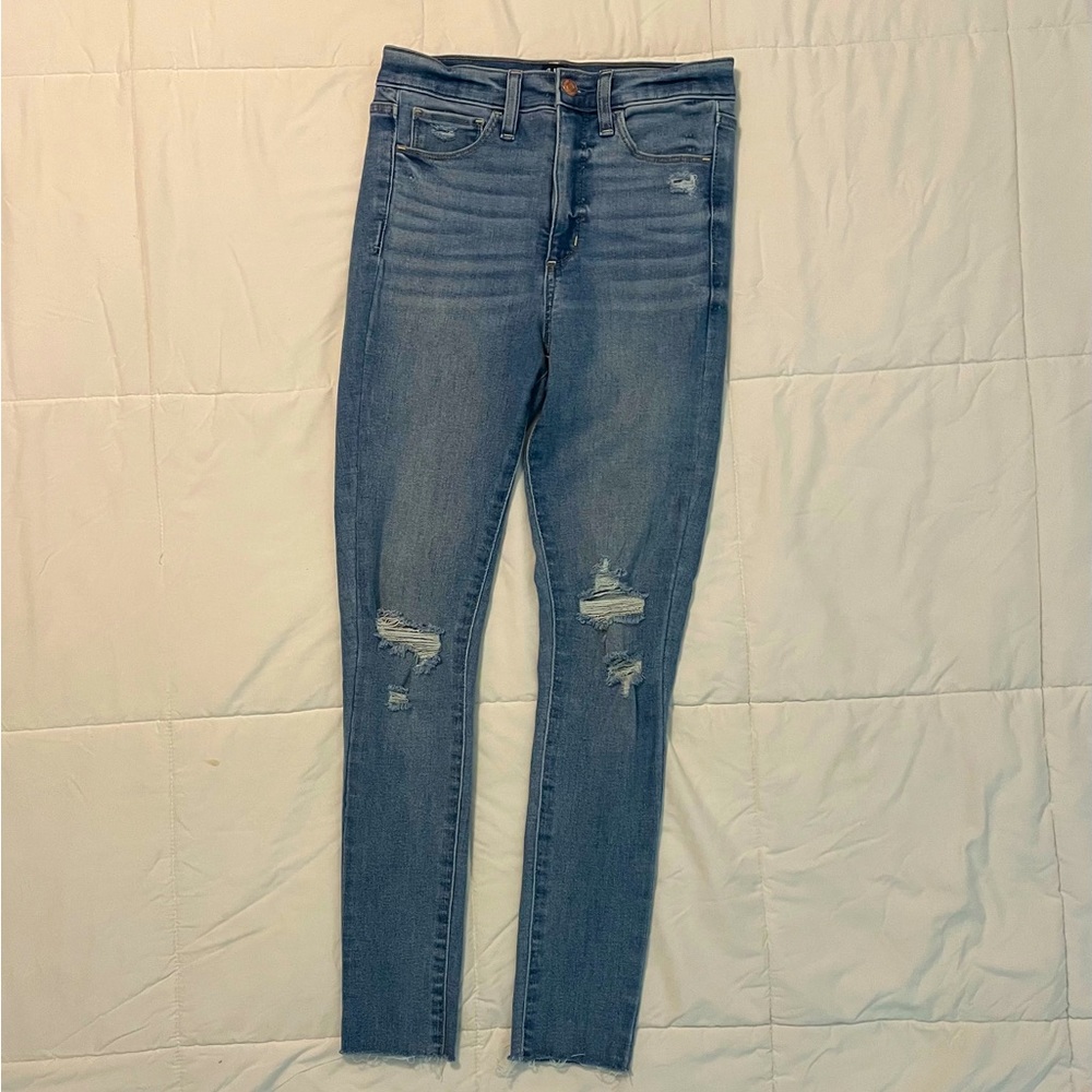 GAP Blue Distressed Women Jeggings